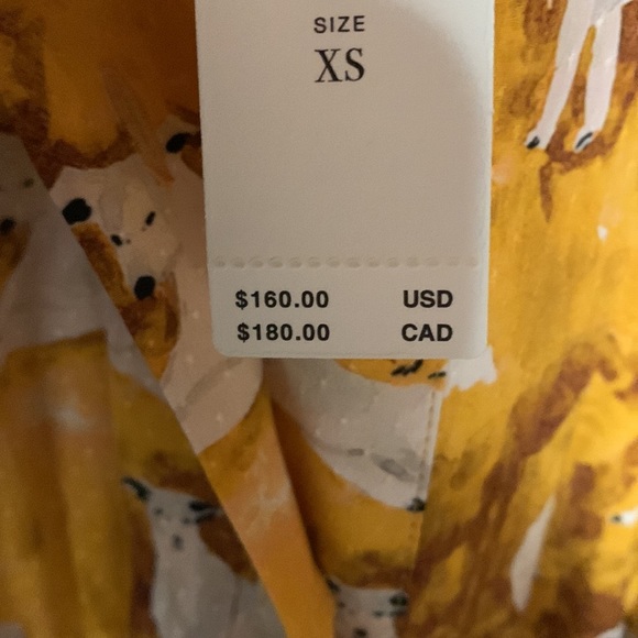 Maeve Mini Shirt dress Anthropologie dog print new with tags sold out xtra small - Picture 9 of 10